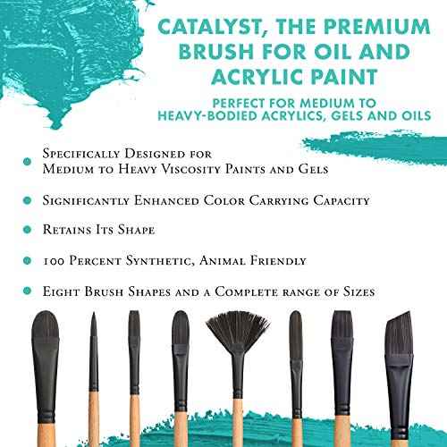 Princeton Catalyst Flat Brush, Synthetic, Long Handle, Size 20, 1 Count