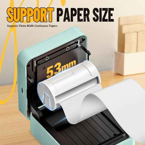 Nelko Sticker Printer, PM230 Print Pod Mini Bluetooth Portabel Sticker Maker with 3 Rolls Paper, Print Pods Mini Printer with Multiple Templates for Phone & Tablet£¬for School Office Home, Green