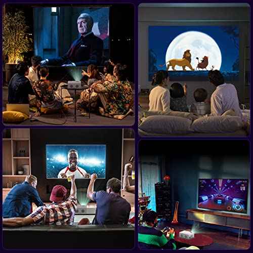 TMY Mini Projector for iPhone, Portable Projector with 5G WiFi and Bluetooth, 1080P HD Projector for Indoor & Outdoor Movies, Home Theater, Camping, Gaming