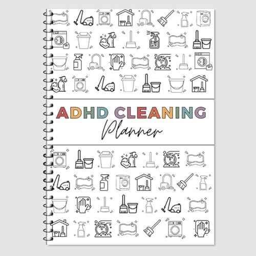 Adhd Cleaning Plan Schedule,Cleaning Organizing Planner Notbook, Daily Weekly Monthly Checklist for Home Custom Adjustable Clean Up Household Chores Sheet