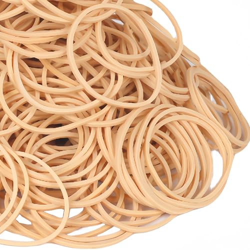 Size 16 Rubber Bands 530pcs Beiges – Heavy Duty Small Elastic Office Organizer Band