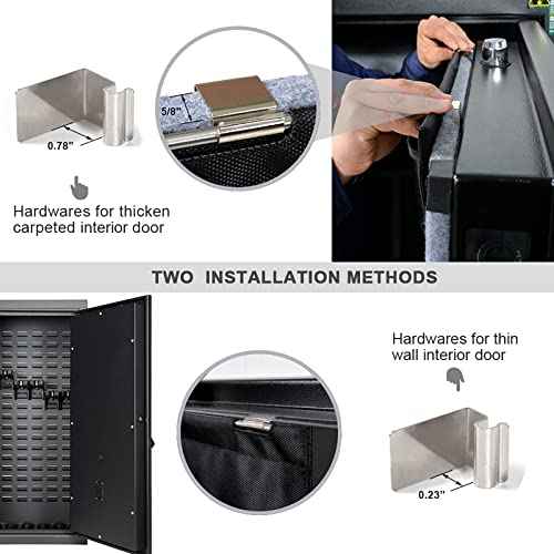 RAYMACE Gun Safe Door Panel Organizer 10.6W*43.5H£¬Adjustable Width to 13 Inch, Pistols and Documents Storage Solution