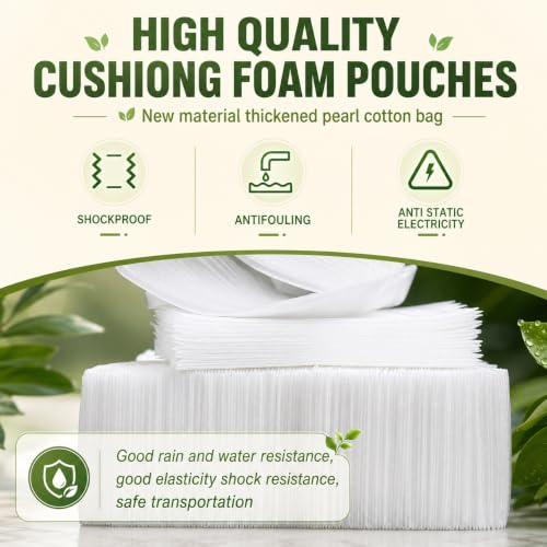 100 Pack Packing Foam Pouches,8 x10IN Shockproof Cushioning Protection