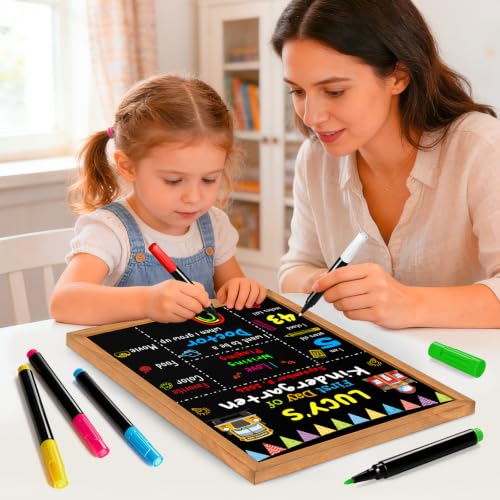 First Day of School Sign Board with 6 Liquid Chalk Markers - Style 1 / 11