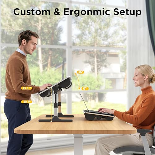 FoldWise Black 2-in-1 Bed & Lap Desk with Adjustable Height & Angle