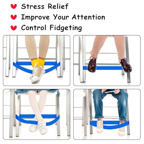 Rookea 6 Pack Colorful Fidget Chair Bands for Kids with ADHD & Autism - Sensory Fidget Toy for Classroom & Home