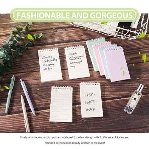 Ddaowanx Small Notebooks,3x5 Pocket Spiral Notepads With Lined Pages - The Perfect Little Mini Notebook to Stay Organized and Boost Productivity at Work or School (48, Cute Colors)
