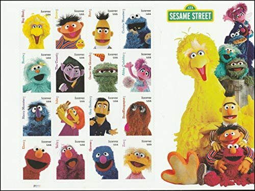 2019 US Sesame Street Forever Postage Stamp Sheet of 16 Collectible Stamps