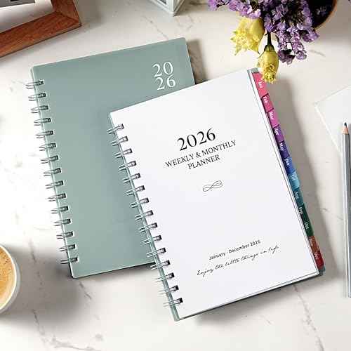 2026 Planner - 2026 Planner Weekly and Monthly from Jan. 2026 - Dec. 2026, Calendar Planner 2026 with Monthly Tabs, Inner Pocket, 8.5" x 6.4"