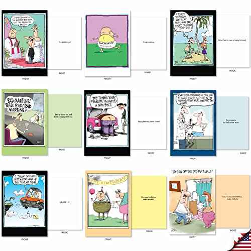 NobleWorks - 36 Assorted Funny Mixed Occasions Greeting Cards Bulk Box Set with Envelopes (36 Designs, 1 Each) Humor Card Variety Pack for Men and Women - A Mix of McCoy AC9381XXG-B1x36