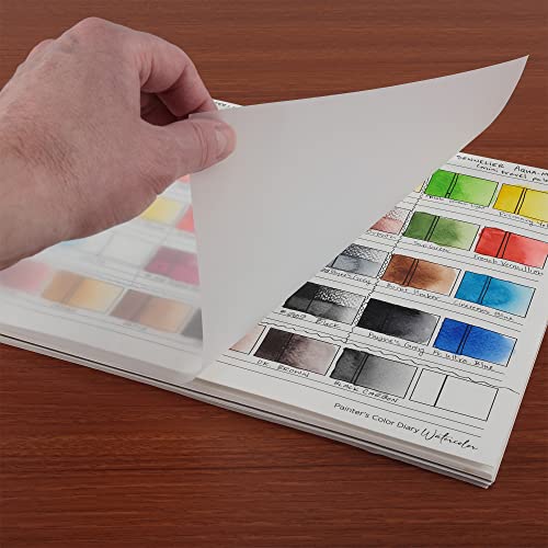 Painters Color Diary - 9x12 140lb Spiral-Bound Acid-Free Color Swatch Book with 10 Pages for Watercolor & Mixed Media - 2 Pack