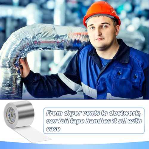 3 Pack Aluminum Foil Tape Bulk - 3 Inch x 55 Yards - Heavy Duty Metal Duct Tape, Aluminum HVAC Tape for Sealing & Patching, Air Ducts, Insulation Metal Repair, Professional Grade