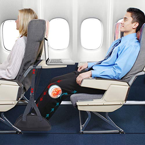 Extra Large Upgraded Airplane Foot Rest with Memory Foam – Angemay Travel Hammock for Long Flights