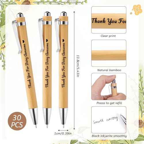 30 Sets Employee Appreciation Gifts Bulk Inspirational Spiral Notebook Journal with Sticky Notes Bamboo Pens Christmas Gifts for Employees Coworker Team Nurse Teacher Office Staff Xmas Thank You Gifts