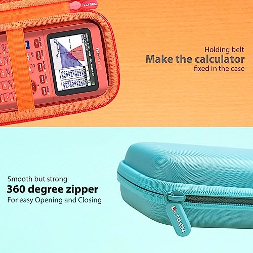 L LTGEM Black 8.9x4.5x2.2 inch Mesh Travel Case for Texas Instruments Graphing Calculators