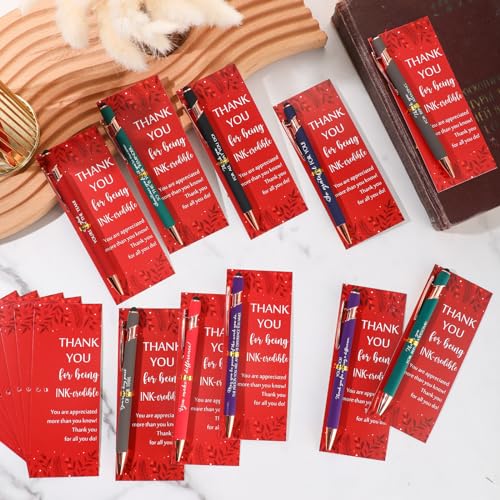 60 Set Employee Appreciation Gift Inspirational Ballpoint Pen with Stylus Tips Card Appreciation Gift for Vet Tech Coworker Teacher Nurse Medical Assistant Staff Sterile Processing Week