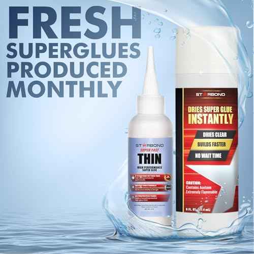 Starbond Super Fast Thin, Premium Instant CA (Cyanoacrylate Adhesive) (4 Ounce, 6 Ounce)