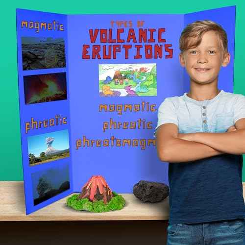 Flipside Products 36¡± x 48¡± Project Boards for Presentations, Science Fair, School Projects, Event Displays and Trifold Picture Board, Proudly Made in USA - Blue - 10 Pack