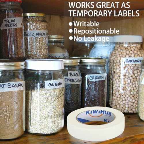 2 Pack White Artist Tape for Watercolor Paper, White Art Masking Tape for Drafting Painting Canvas Framing - Acid Free 0.25" x 180 FT & 0.4" x 180 FT