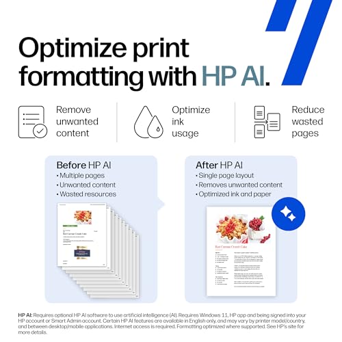 HP OfficeJet Pro 8125 Wireless All-in-One Color Inkjet Printer for Home Office