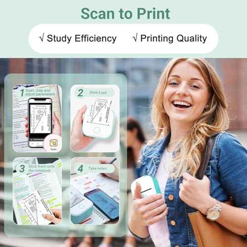 Memoking Print Pods Mini Printer - Sticker Printer Mini Thermal Inkless Sticker Maker Bluetooth Pocket Printpod for Phone, Impresora Port?til for Notes, Flashcards, Diagrams, Journal, DIY, Kids Gift