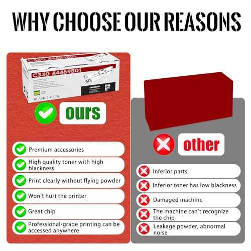 1-Pack C330 44469801 High Yield Black Toner Cartridge, Replacement for OKI C330 44469801 for C310dn C312dn C330dn C331dn C332dn C510dn C511dn C530dn C531dn MC351dn MC352dn MC361dn MC561dn Printer