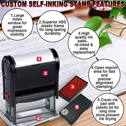 Return to Sender Stamps Self Inking Personalized Stamps for Business Supplies Custom Rubber Business for Return to Sender,Return Address Stamps Red Ink(Return to Sender Not at This Address)