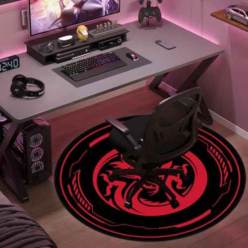 Chair Mat for Hardwood Floor Gaming Chair Mat 47 Inch Round Floor Mats for Gaming Room Home Office