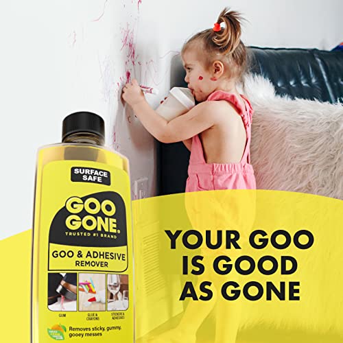 Goo Gone Original Liquid Adhesive Remover 8 Oz with Sticker Lifter - Surface Safe