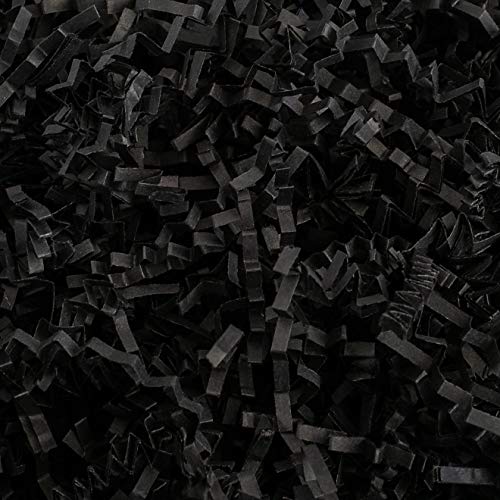 MagicWater Crinkle Cut Paper for Gift Baskets - 1/2LB Black