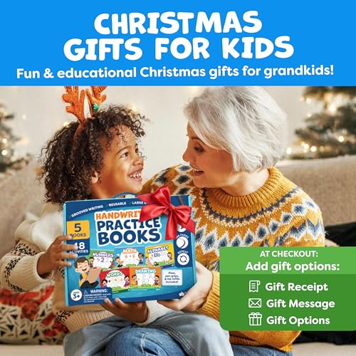Magic Grooved Writing Practice for Kids - Grooved Handwriting Practice for Kids 5-7 8-10 Magic Copybooks - Tracing Books for Ages 3-5 - Preschool Learning Activities, Gifts for 5 Year Old Girls