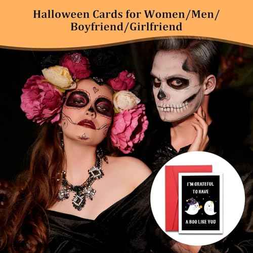 Halloween Gifts for Women Adult Halloween Boo Basket Stuffers for Her Him Adult Women Spooky Basket Stuffers for Boyfriend Girlfriend Couple Boo Basket Gifts for Women Kids Halloween Cards for Her
