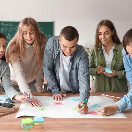 120 Pads Sticky Notes 3x3 Inch Bright Colors Self Stick Pads Bulk Small Note Pads Memo for Office School Teacher Meeting Home Supplies 50 Sheets/Pad Total 6000 Sheets