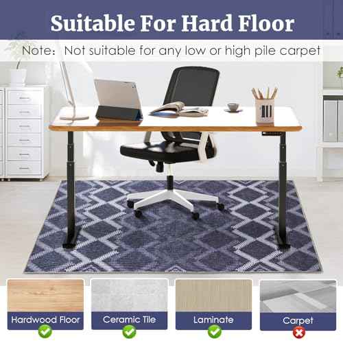 Office Chair Mat,36"x48" Chair Mats for Hardwood Floor,Safe Mats for Under Desk Chairs with Anti-Slip Backing,Computer Chair Mats with Sturdy Locked Edge,Easy to Clean Desk Chair Mat for Home/Office
