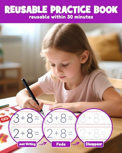 Kids Handwriting Practice Books with Disappearing Ink & Stickers - Learning & Writing Set