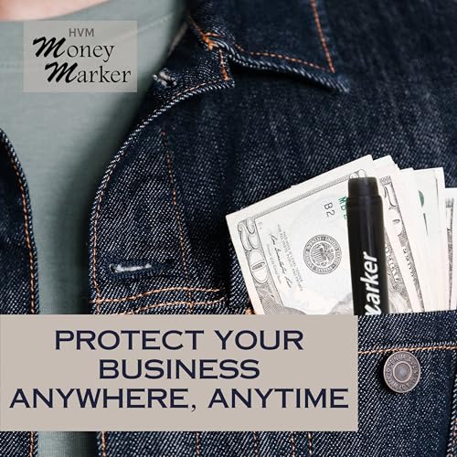 HVM 5 Pack Counterfeit Money Detector Pens - Fake Bill Detection