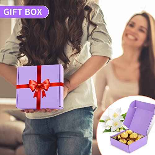 25 Pack Small Shipping Boxes Purple Corrugated Cardboard Box 9x6x3 inches£¬Corrugated Box for Packaging Small Business,Mailing Packing Literature Mailer,Shipping Gift Boxes