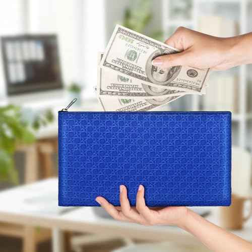 2pack Money Bag, Cash Zipper Pouch, Bank Bags, Cash Wallet, Cosmetic Receipts Coins Small Tools Organizing Storage Bag