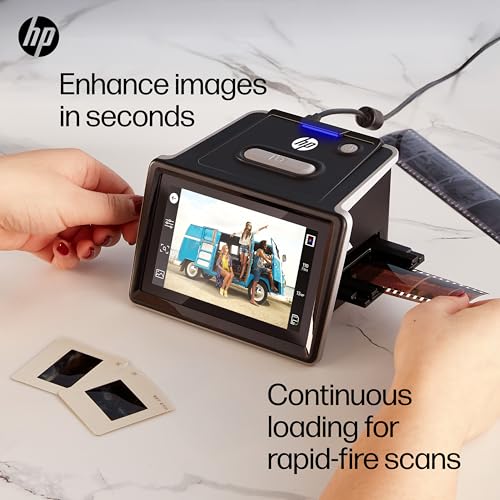 HP Film & Slide Scanner HPFS500 - 13MP Negative and Slide Digitizer with Touchscreen