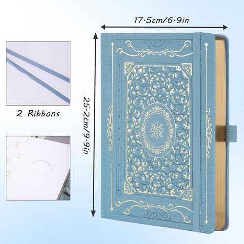 TIEFOSSI B5 Dotted Journal, Dot Grid Notebook for Women Men, Hardcover Notebooks for Planner Organization Journaling, 160 GSM Thick Paper, 150 Numbered Pages with Golden Edges