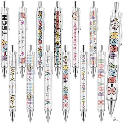12 Pcs X-Ray Technologist Week Ballpoint Gift National Radiologic Technology Week Appreciation Pens for Radiologic Technologist Technician Employee Coworker Office Supplies