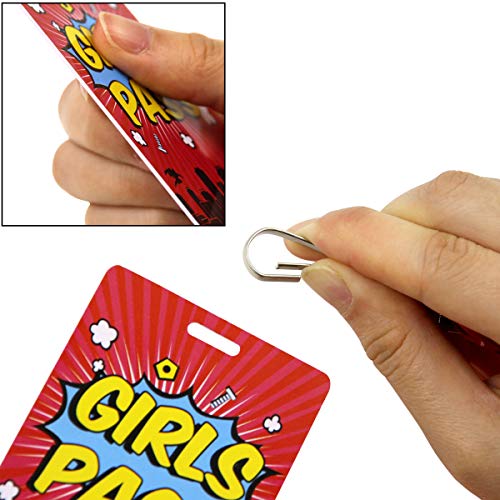 Bright Color School Hall Pass Lanyards with ID Cards & Breakaway Safety Clips