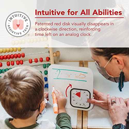 TIME TIMER MOD with Dry Erase Board ? 60-Minute Visual Countdown Timer with Magnetic Whiteboard ? For Notes, Chores, Classroom and Office Reminders, Visual Schedules, for Kids and Adults (Charcoal)