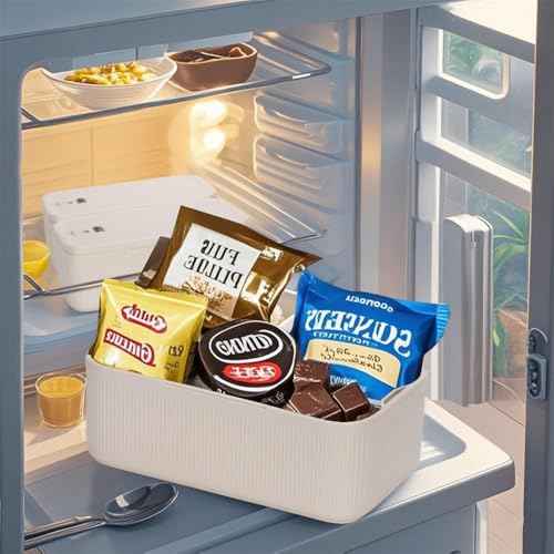 Lockable Storage Box,Medicine Lock Box Travel Case,Refrigerator Bin Container for Food,Medicines,Snacks,Locking Mobile Cell Phone Device Jail,Small Lockbox for Office,Home,School,Father Gift (Cream)