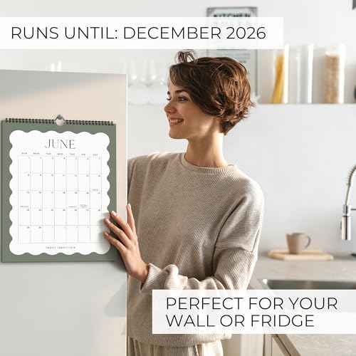 Aesthetic 2025-2026 Wall Calendar - Runs from May 2025 Until December 2026 - The Perfect Modern Calendar Planner for Easy Organizing