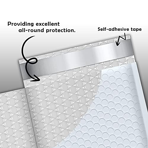 Yens 4x8 Waterproof Bubble Mailers 100 Pack Self-Seal Shipping Envelopes