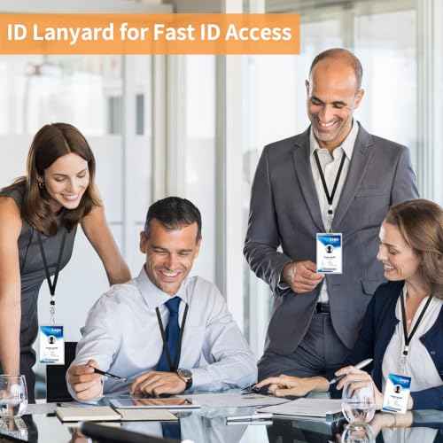 PEASUG Lanyard Bulk, Lanyards for ID Badges & Keys, Flat Neck Lanyard with Badge Clip Swivel Hook