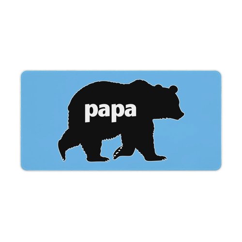 Papa Bear Large Mouse Mat Desk Pad Protector Office Desk Mat Computer Mousepad for Work Home 30x60cm