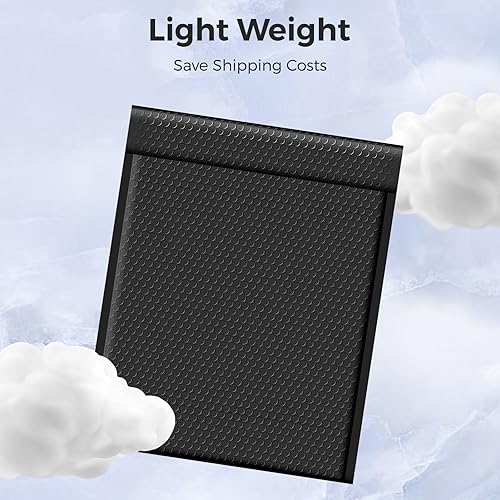 METRONIC Black Large Bubble Mailers 12x15 Inch - 40 Pack Padded Envelopes