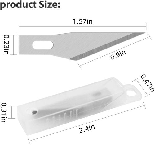 DIYSELF Craft Knife Set - 1 Hobby Knife with 11 Stainless Steel Blades & 12"x18" Cutting Mat